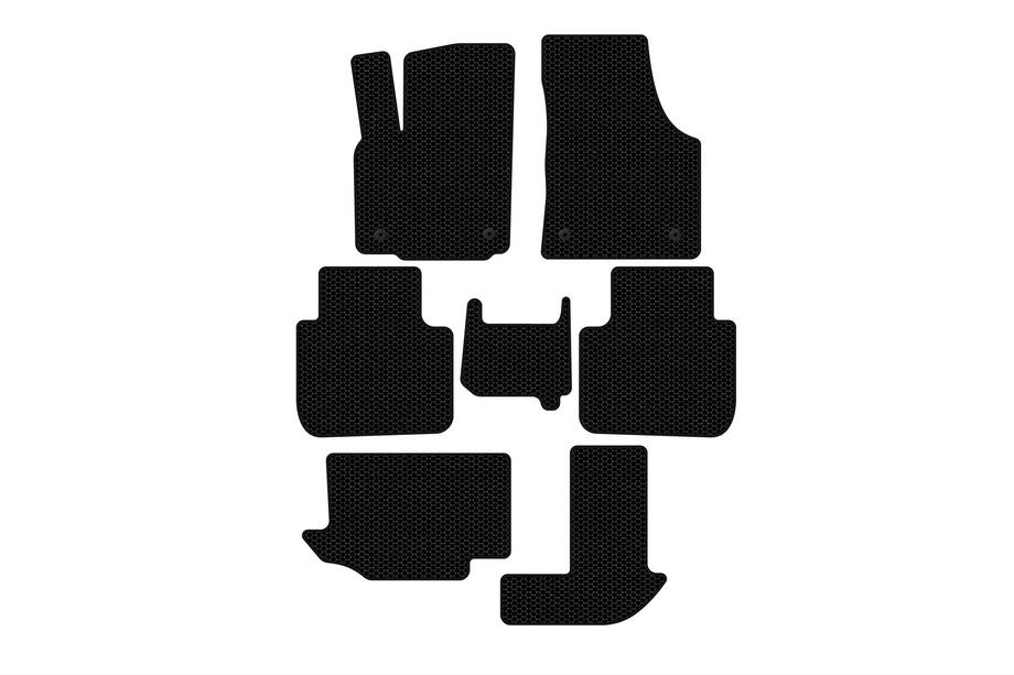 Volkswagen Atlas (Terramont) 2016- Tapis en Caoutchouc Carsuit (3 Rangées, 7 Places, Noir) Photo 1