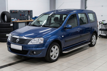 Renault Logan MCV 2005-2013 Marchepieds Latéraux Maydos V1 (2 pcs, Aluminium & Inox) photo 1