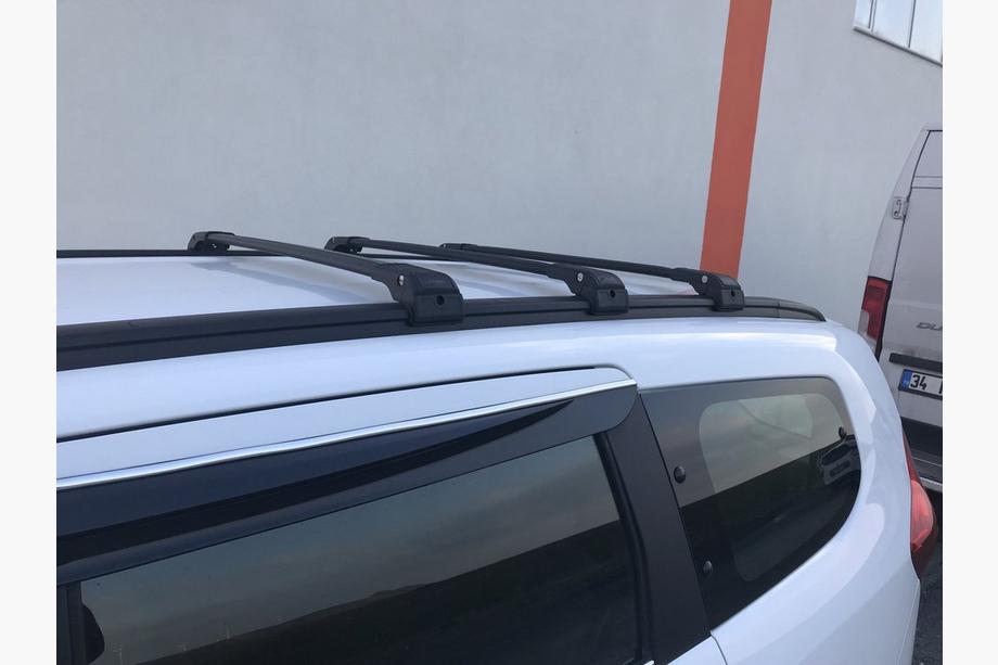 Renault Lodgy 2013-2022 Barres de toit (transversales) pour barres longitudinales intégrées verrouillables WingCarrier V2 (2 pcs) Gris Photo 25