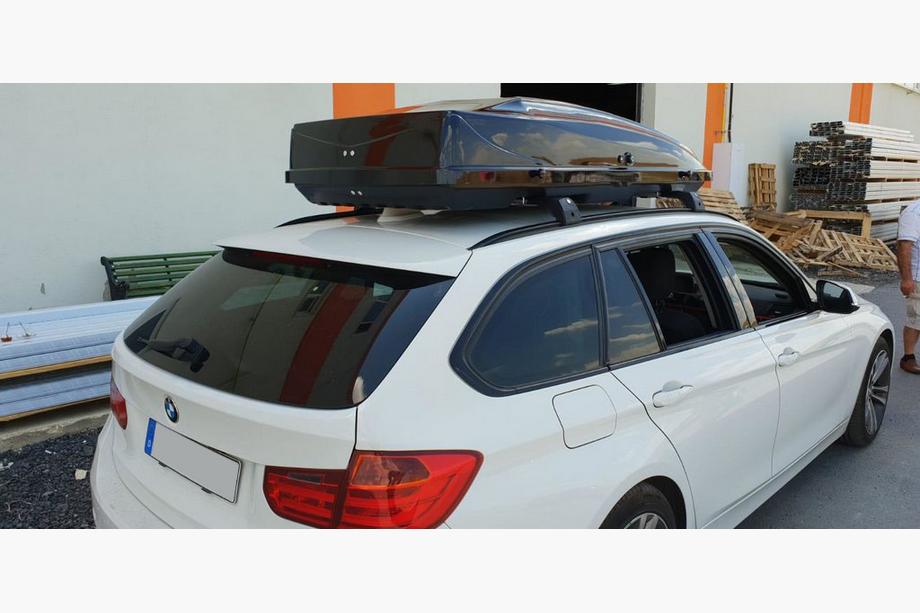 BMW 5 Series F10/F11 2010–2016 Barres de toit (transversales) pour barres longitudinales intégrées verrouillables WingCarrier V2 (2 pcs) Gris Photo 19