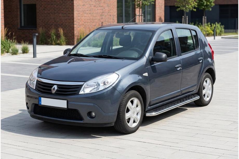 Renault Sandero 2007-2013 Marchepieds Latéraux Maydos V1 (2 pcs, Aluminium & Inox) Image