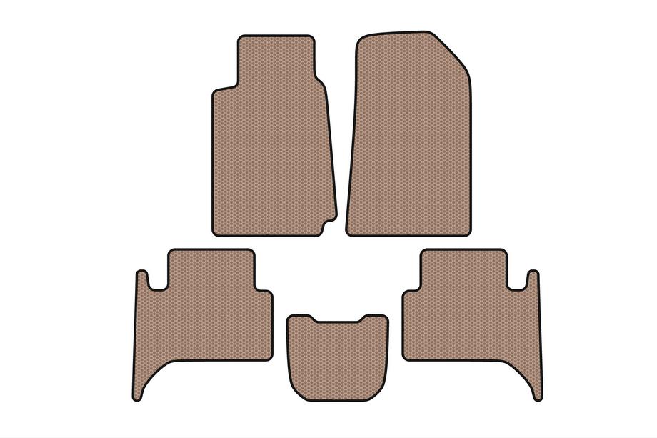 Chevrolet Trailblazer 2012-2019 Tapis en caoutchouc Carsuit (2 rangées, beige) Image