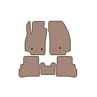 Tapis de sol en caoutchouc Carsuit (2018-2023, beige)