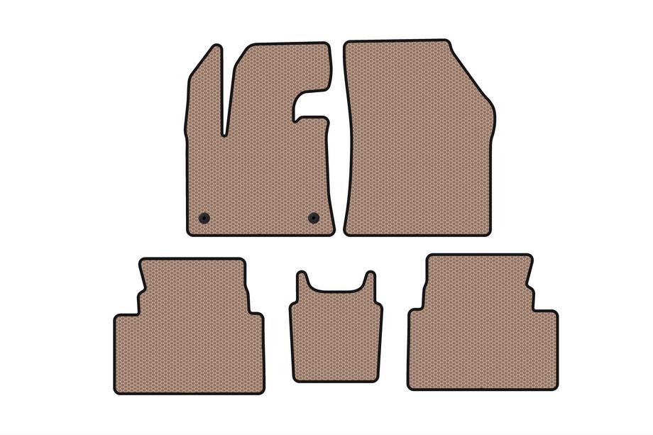 Citroen C5 Aircross 2017-2025 Tapis en caoutchouc Carsuit (Pédale d'accélérateur au plancher, beige) Photo 1