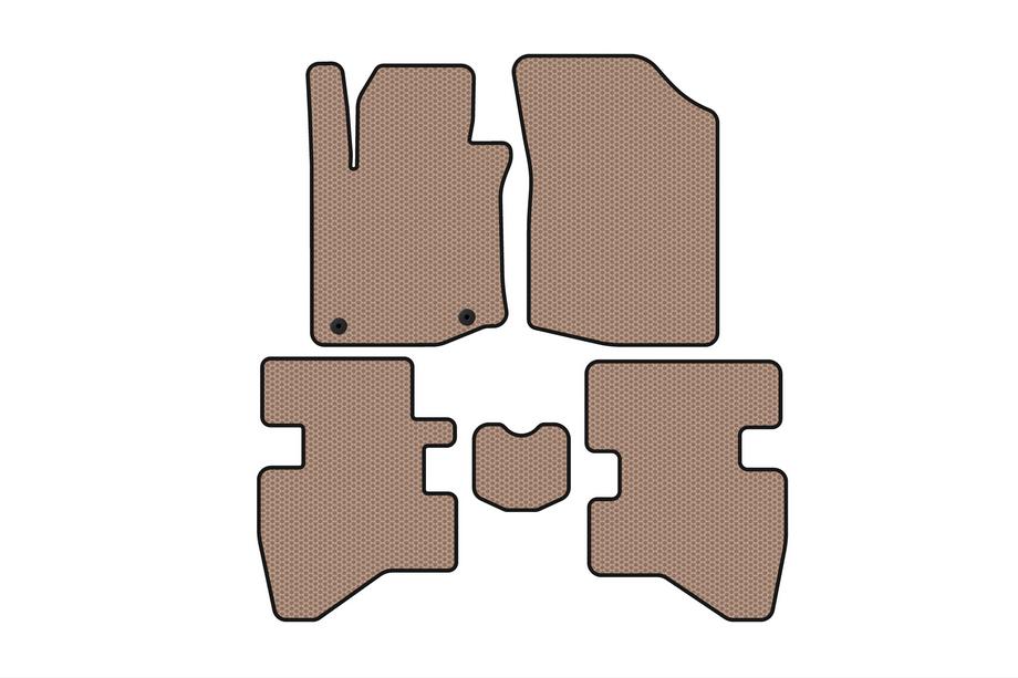 Citroen C-1 2014-2021 Tapis en Caoutchouc Carsuit (HB, Beige) Photo 1