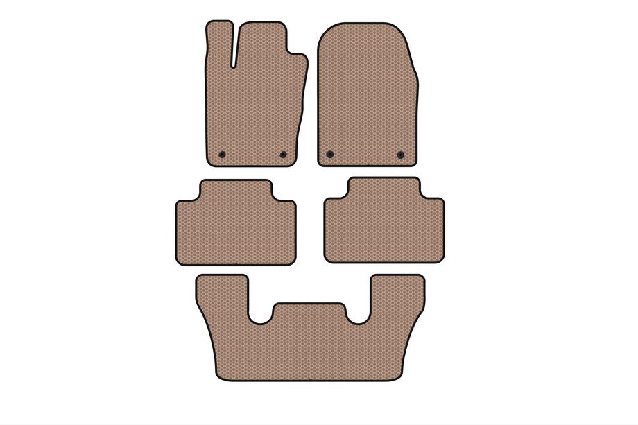 Dodge Durango 2010- Tapis en caoutchouc Carsuit (3 rangées, beige) Image