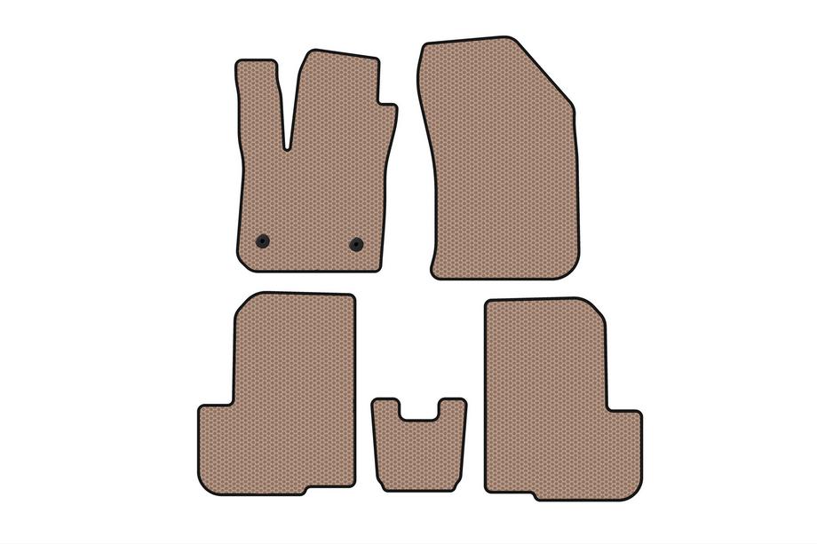 Dacia Lodgy 2012-2022 Tapis en caoutchouc Carsuit (2 rangées, 7 places, beige) Image