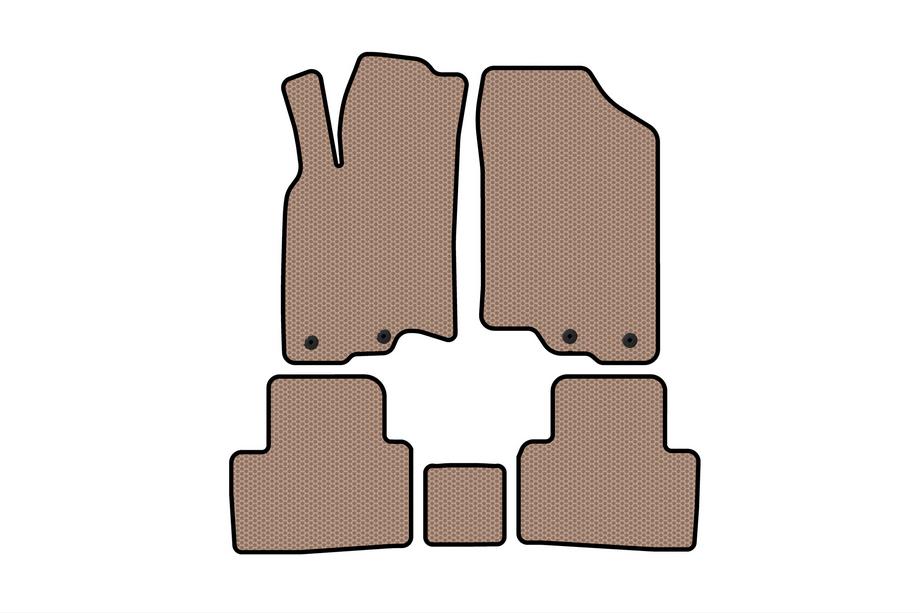 Honda Insight II 2009-2014 Tapis en caoutchouc Carsuit (HB, Hybride, beige) Image