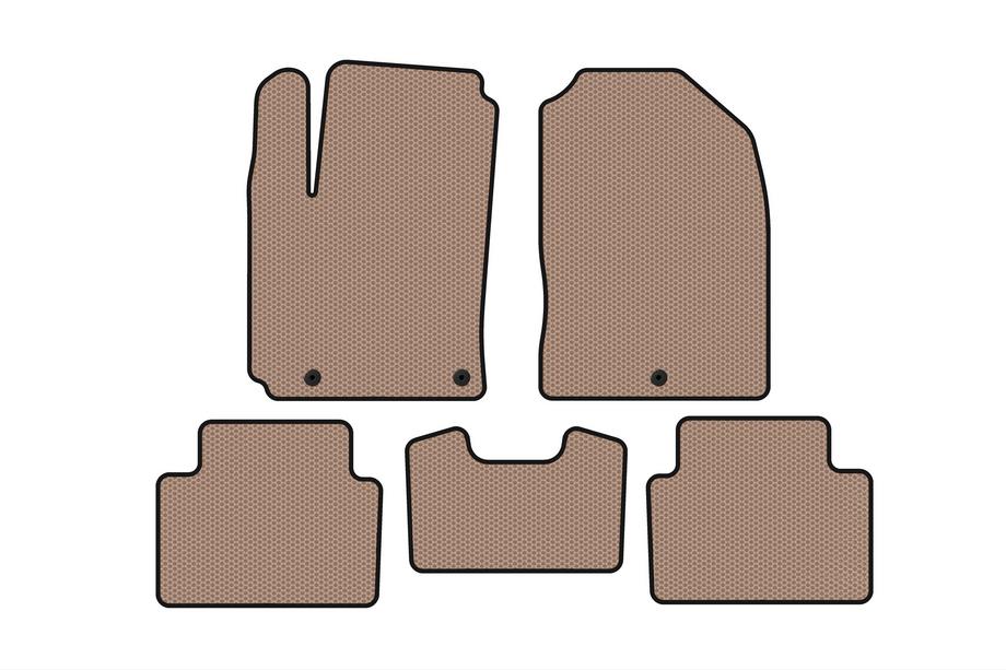 Hyundai Kona 2017-2023 Tapis en caoutchouc Carsuit (2017-2020, Essence, beige) Image