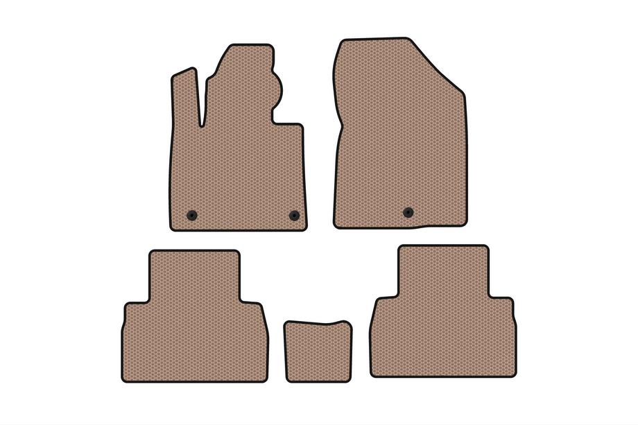 Hyundai Santa Fe 4 2018-2023 Tapis en Caoutchouc Carsuit (2018-2020, Beige) Photo 1