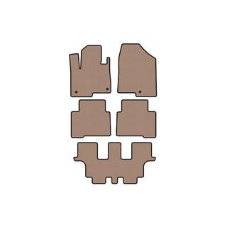 Tapis en caoutchouc Carsuit (3 rangées, pour Grand, beige) Hyundai Santa Fe 4 2018-2023 photo 1