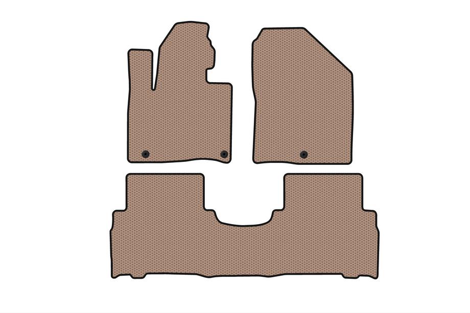 Kia Sorento III UM 2014-2020 Tapis en caoutchouc Carsuit (2014-2018, 5 places, beige) Photo 1