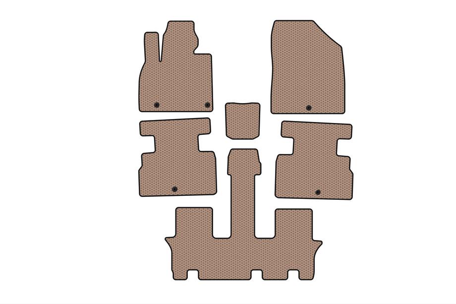 Kia Stonic 2017- Tapis en caoutchouc Carsuit (3 rangées, 7 places, beige) Image