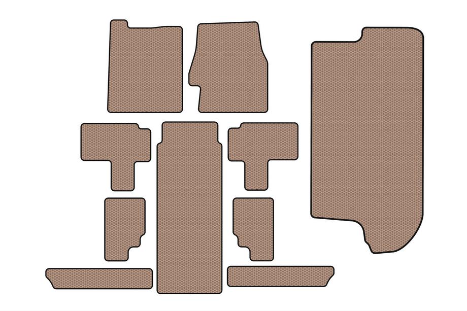 Kia Carnival 2002-2013 Tapis en caoutchouc Carsuit (habitacle complet, beige) Image