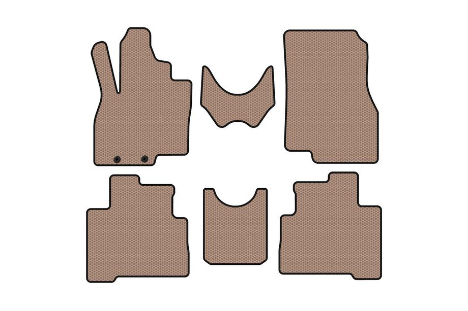 Mitsubishi Grandis 2003-2011 Tapis en caoutchouc Carsuit (2 rangées, beige) Photo 1