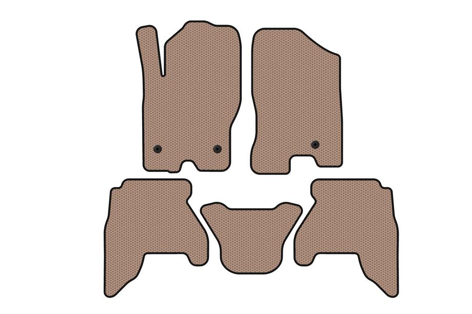 Nissan Pathfinder R51 2005-2014 Tapis de sol en caoutchouc Carsuit V1 (2 rangées, beige, 2010-2014) Image