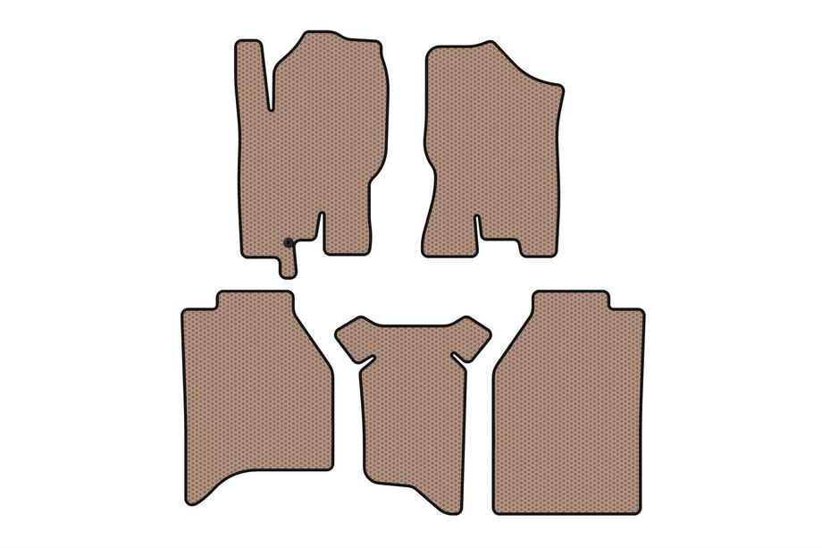Nissan Navara 2006-2015 Tapis en caoutchouc Carsuit (sans bacs, Beige) Photo 1