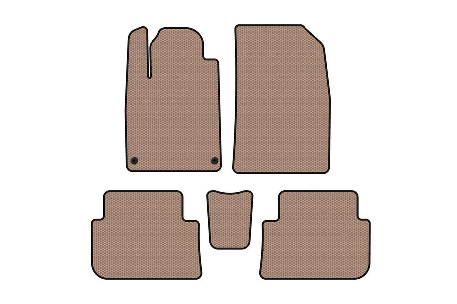 Peugeot 407 2004-2011 Tapis en caoutchouc Carsuit (SD, beige) Photo 1