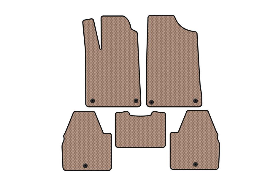 Peugeot 607 1999-2010 Tapis en caoutchouc Carsuit (SD, beige) Image