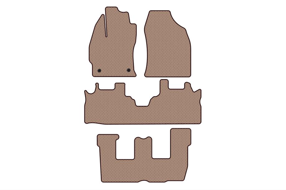 Toyota Prius Tapis en caoutchouc Carsuit (3 rangées, beige) Photo 1