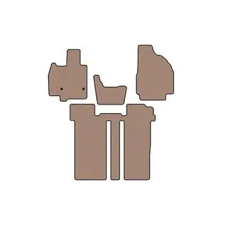 Tapis en caoutchouc Carsuit (2 rangées, 6 places, beige)