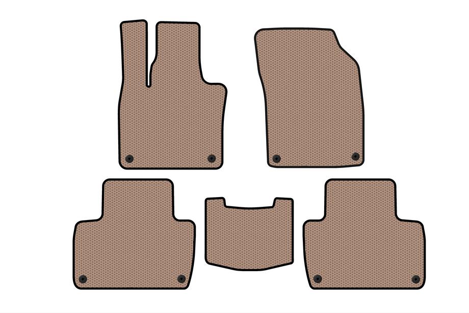 Volvo XC90 2015- Tapis en caoutchouc Carsuit (2 rangées, beige) Image