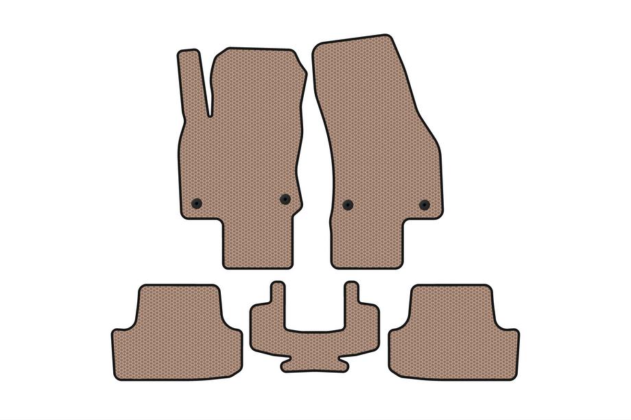 Volkswagen T-Roc 2017-2025 Tapis en caoutchouc Carsuit (5 portes, beige) Image