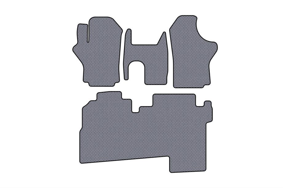 Hyundai H200, H1, Starex 1998-2007 Tapis en caoutchouc Carsuit (2004-2007, 2 rangées, 8 places, gris) Photo 1