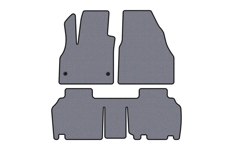 Renault Kangoo 2008–2020 Tapis en caoutchouc Carsuit (2 rangées, 5 portes/7 places, gris) Photo 1