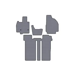 Tapis en caoutchouc Carsuit (2 rangées, 6 places, gris)