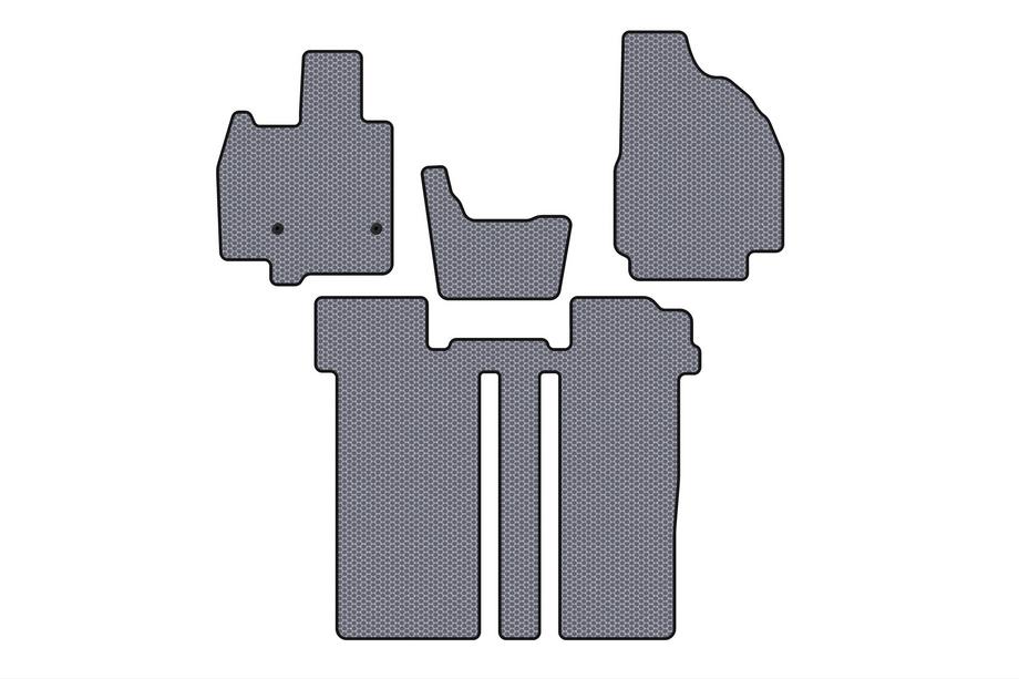 Toyota Previa 2006-2019 Tapis en caoutchouc Carsuit (2 rangées, 6 places, gris) Photo 1