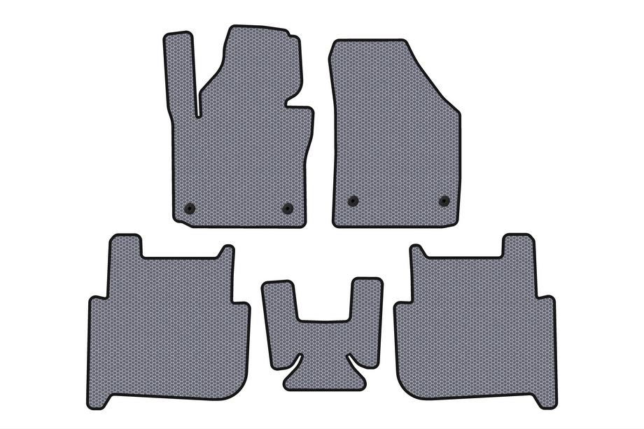 Volkswagen Touran 2003-2010 Tapis en caoutchouc Carsuit (2 rangées, 2006-2010, 7 places, gris) Image