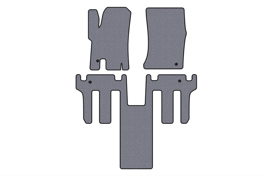 Ssang Yong Rodius Tapis de sol en caoutchouc (habitacle) Carsuit 2004-2008 (2 rangées, gris) Photo 1