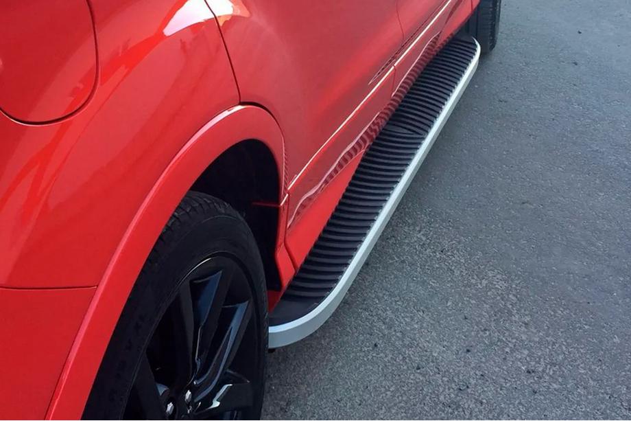 Ford Kuga/Escape 2013-2019 Marchepieds Latéraux Tayga Grey (2 pcs, Aluminium) Avec baguette noire sur les portes Photo 5