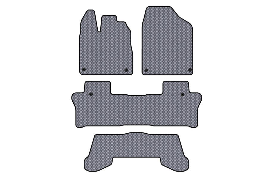 Honda Pilot 2015-2022 Tapis en caoutchouc Carsuit (3 rangées, gris) Photo 1