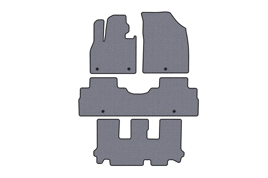 Hyundai Palisade 2018-2025 Tapis en caoutchouc Carsuit (3 rangées, 8 places, gris) Photo 1
