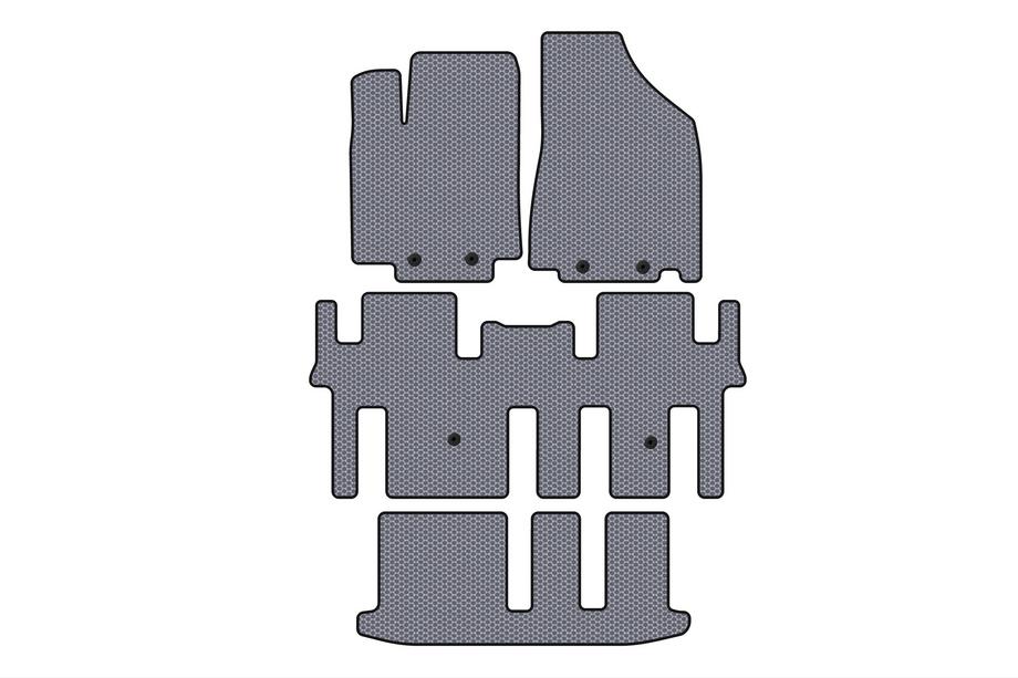 Nissan Pathfinder R52 2012-2021 Tapis en caoutchouc Carsuit (3 rangées, gris) Image