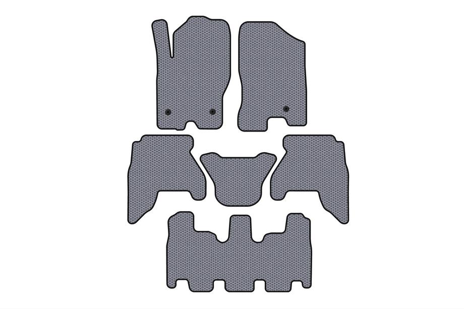 Nissan Pathfinder R51 2005-2014 Tapis de sol en caoutchouc pour habitacle Carsuit V1 (3 rangées, gris, 2010-2014) Photo 1