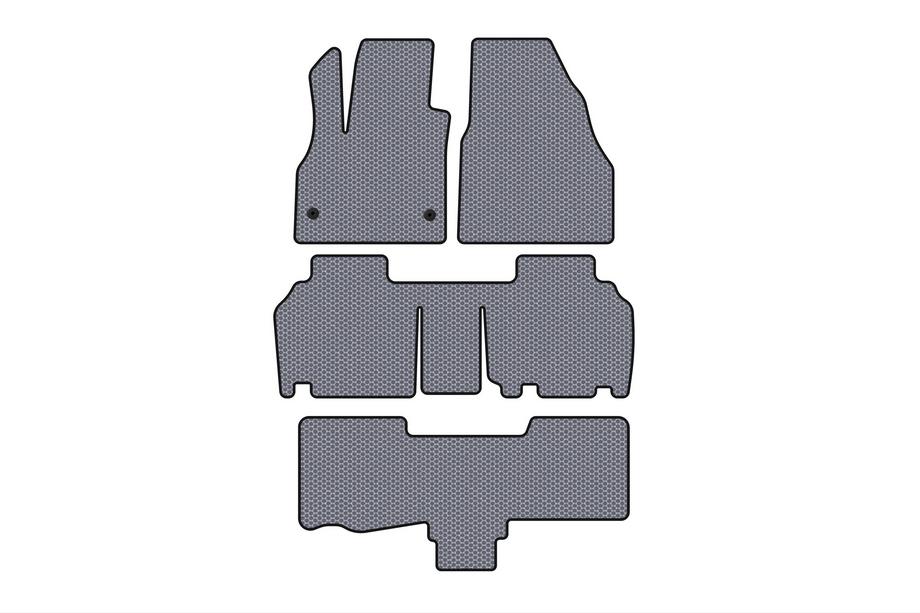 Renault Kangoo 2008–2020 Tapis en caoutchouc Carsuit (3 rangées, 5 portes/7 places, gris) Photo 1