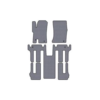 Tapis de sol en caoutchouc Carsuit 2004-2008 (3 rangées, gris) Ssang Yong Rodius photo 1