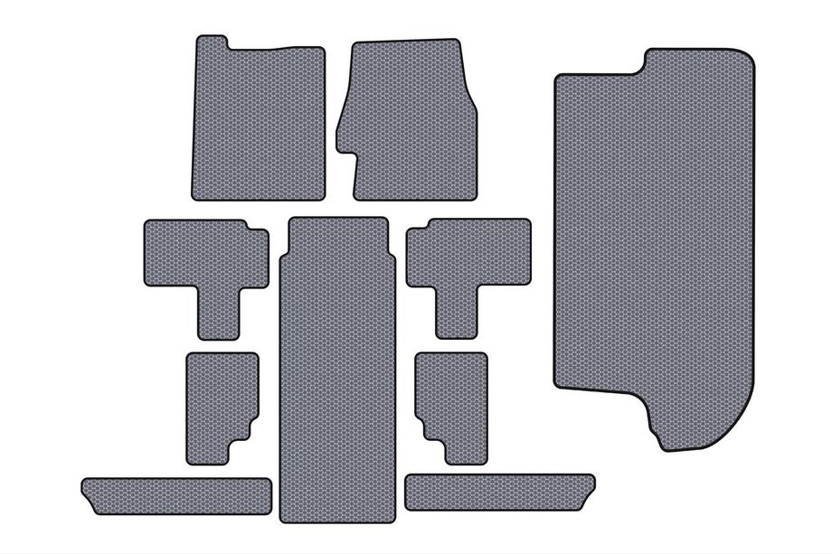 Kia Carnival 2002-2013 Tapis en Caoutchouc Carsuit (Jeu Complet, Gris) Photo 1