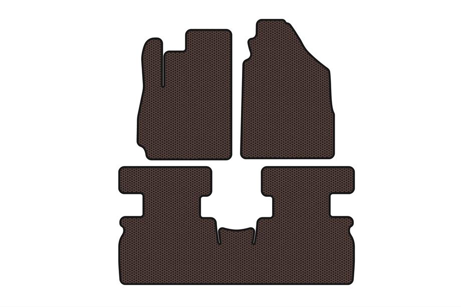 Jetour X70 2018- Tapis en caoutchouc Carsuit (2 rangées, marron) Image