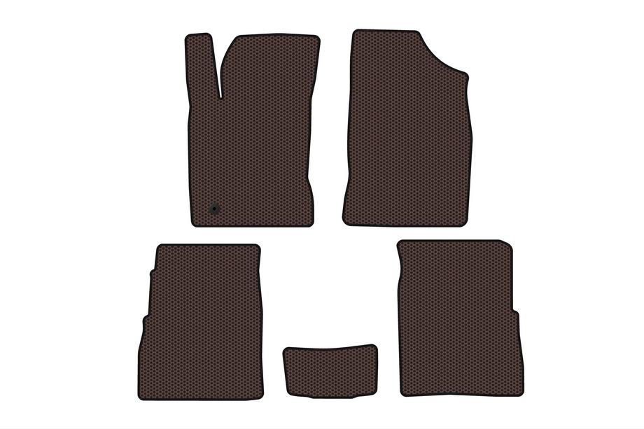 Chrysler PT Cruiser 2000-2010 Tapis en caoutchouc Carsuit (HB, 5 portes, Restylage, marron) Photo 1