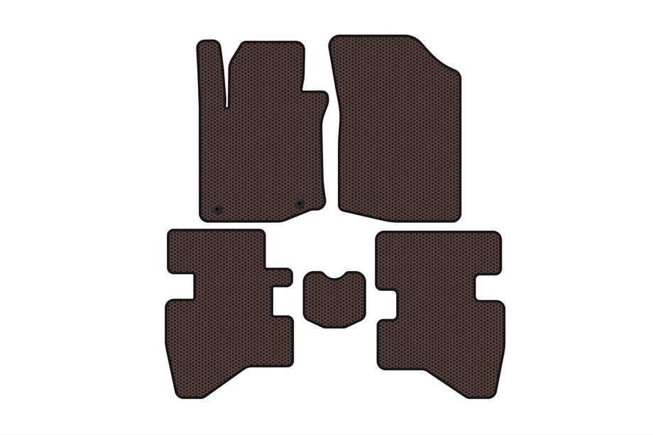 Citroen C-1 2014-2021 Tapis en caoutchouc Carsuit (HB, marron) Photo 1