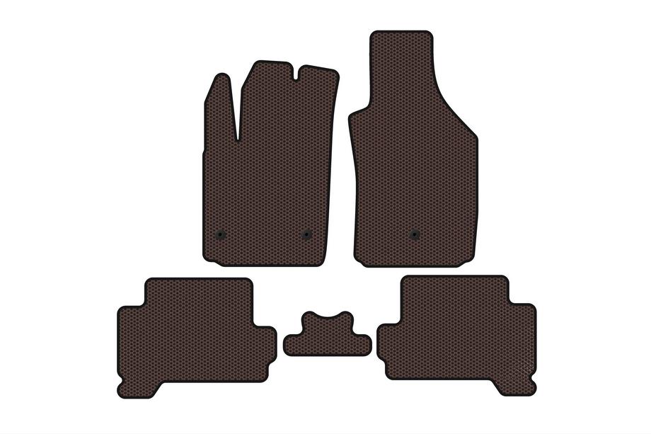 Fiat 500/500L 2013-2022 Tapis en caoutchouc Carsuit (HB, Électrique, marron) Image