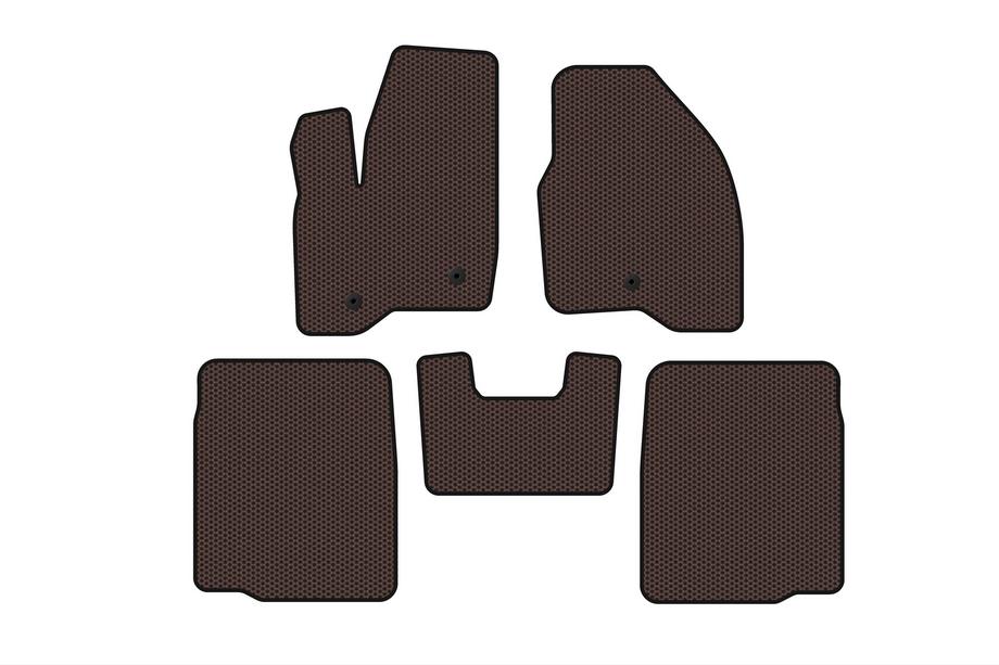 Ford Explorer 2011-2019 Tapis en caoutchouc Carsuit (2 rangées, 2011-2015, marron) Photo 1