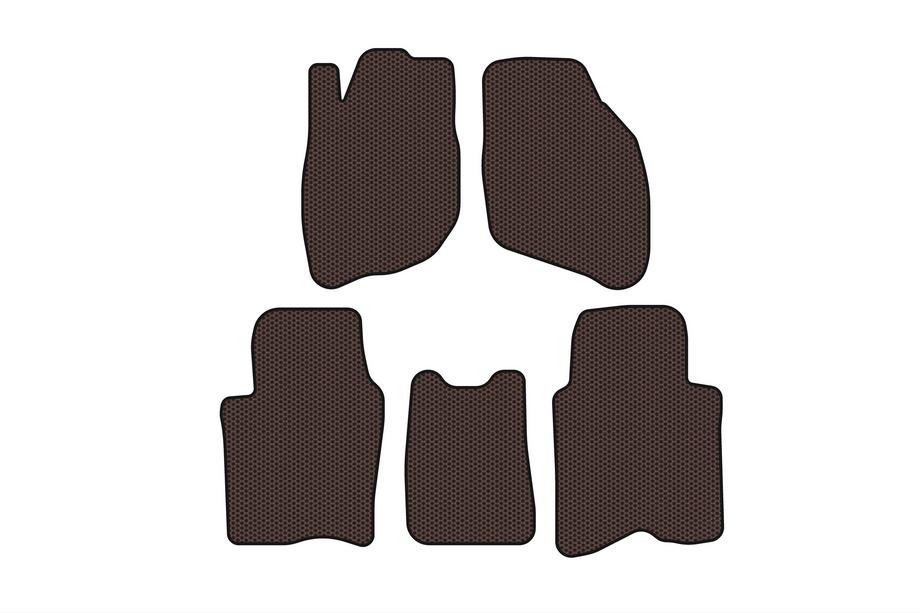 Honda City 2002-2008 Tapis en Caoutchouc Carsuit (SD, Marron) Image
