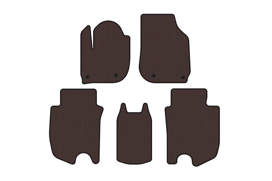 Honda FIT/Jazz 2014–2020 Tapis en caoutchouc Carsuit (HB, Hybride, marron) Image