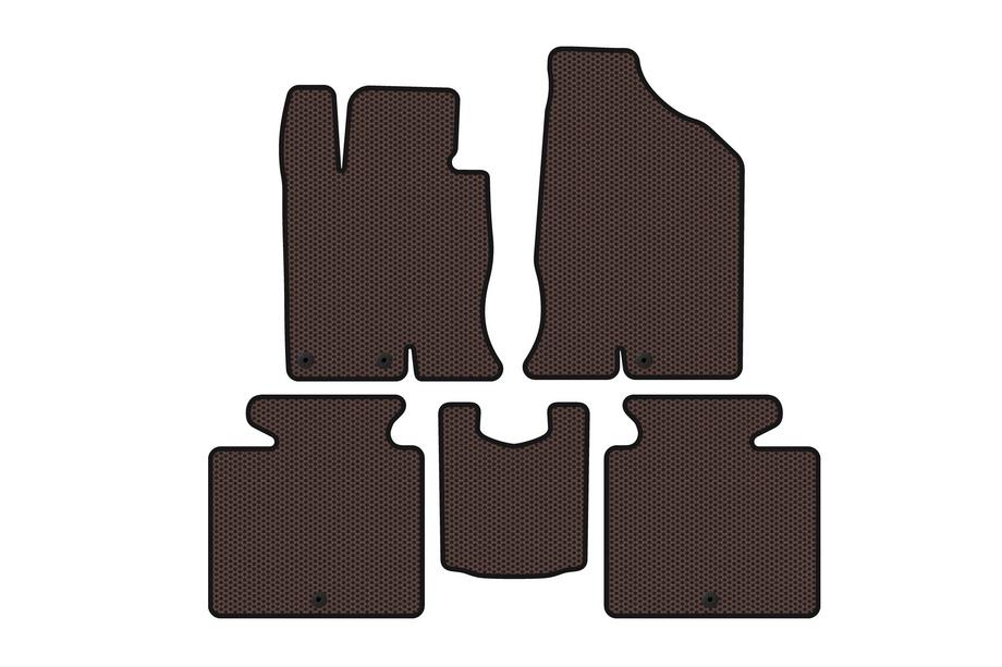 Hyundai Grandeur 2011-2017 Tapis en caoutchouc Carsuit (SD, Essence, marron) Image