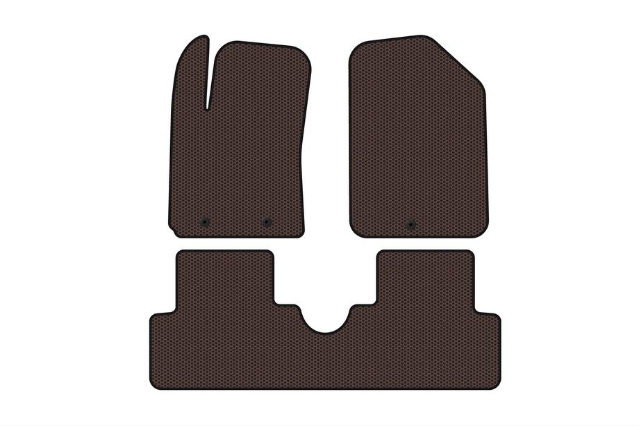 Hyundai I-10 2014-2017 Tapis en caoutchouc Carsuit (HB, marron) Photo 1